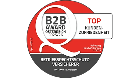 B2B Award Österreich 2025/26 Top Betriebsrechtsschutzversicherung
